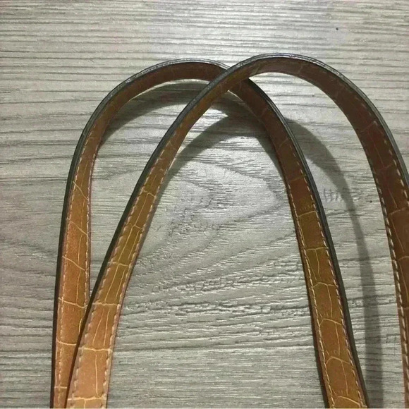 Liz Claiborne Crazy Horse Shoulder Purse Faux Crocodile Alligator Leather - Picture 3 of 8